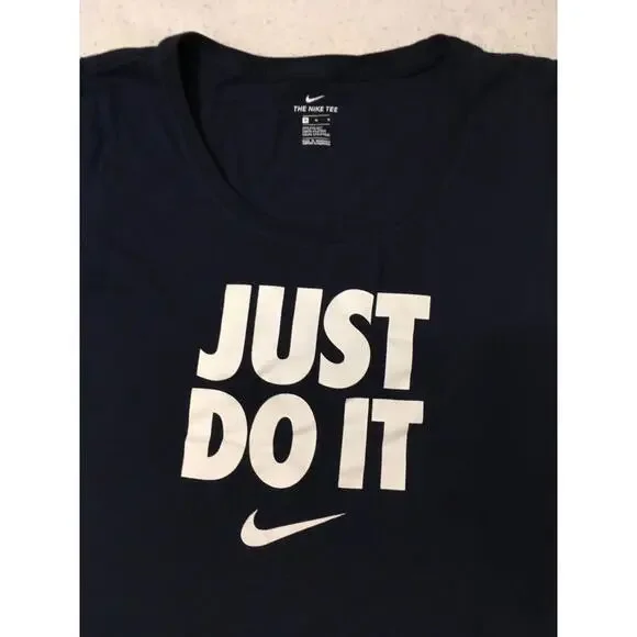 Nike Just Do It Top Women’s blue Athletic Cut center shwoosh - Picture 2 of 7